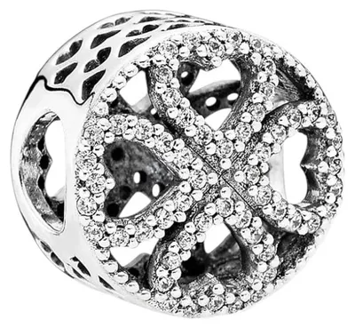Produktbild von Pandora Charm Damen Herzblüten Zirkonia Sterling-Silber 791808CZ