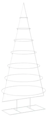Obrázek produktu pro vidaXL Kovový vánoční stromek s podstavou KUOPIO, 210 cm, ocel, bílá barva