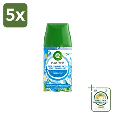 Productafbeelding van 5 x Air Wick Freshmatic navulling Pure Lenteochtend, 250 ml - Voordeelverpakking - 5 stuks