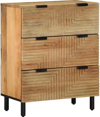 Obrázok produktu pre vidaXL Príborníky 2 ks. Hnedé 60x33x75 cm z masívneho mangového dreva
