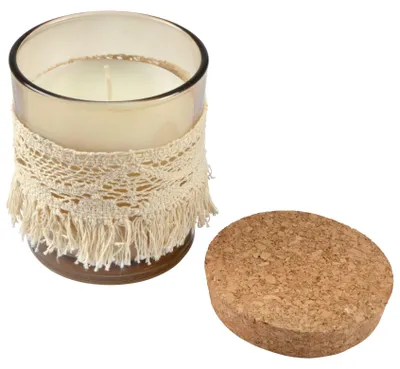 Produktbild von Duftkerze Pure Harmony im verschließbaren Behälter mit Korkdeckel, 7x7x8 cm