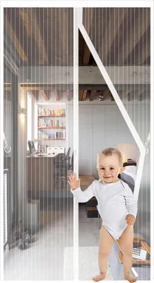 Produktbild von fliegengitter balkontür ohne bohren 95x210cm,weiss fliegengitter tür magnet,insektenschutz tür,fliegengittertüren mückennetz tür Magnetvorhang für balkontür Schiebetür Terrassentür
