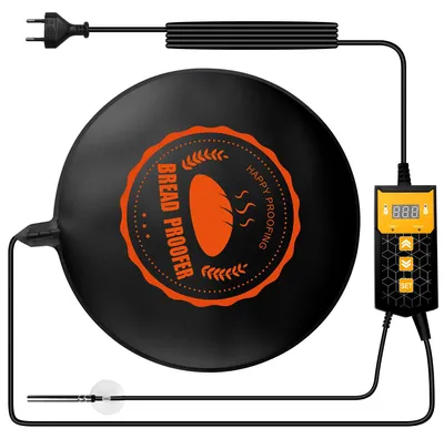 Produktbild von Brotwärmematte, Sauerteigbrotwärmematte, Sauerteigstarterwärmer, temperaturregulierbare Brotgärmatte mit Thermostat, Sauerteiggärmatte zum Backen zu Hause