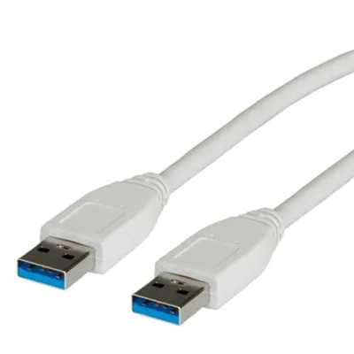 Produktbild von VALUE USB 3.2 Gen 1 Kabel, Typ A-A, weiß, 3 m