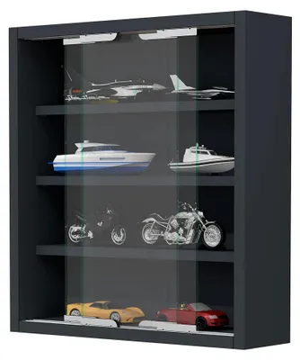 Produktbild von Hängende Glasvitrine | Vitrine aus ESG-Sicherheitsglas | Maße: H. 40 x B. 37 x T. 10 cm | Hängevitrine | Modern und platzsparend