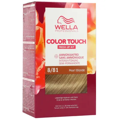 Produktbild von Wella Color Touch Fresh Up Kit 130 ml 8/81 hellblond perl asch Haarfarbe mit Entwickler Set