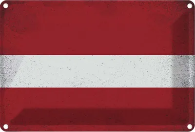Zdjęcie produktu dla vianmo Blaszany znak 12x18 cm Lettland Flag of Latvia Vintage