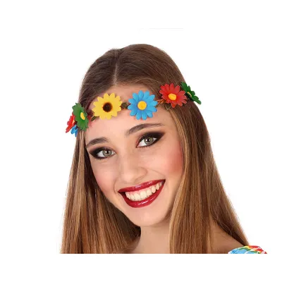 Immagine prodotto di Atosa Hippie Flower Tiara 60s Multicolore Multicolore Taglia unica