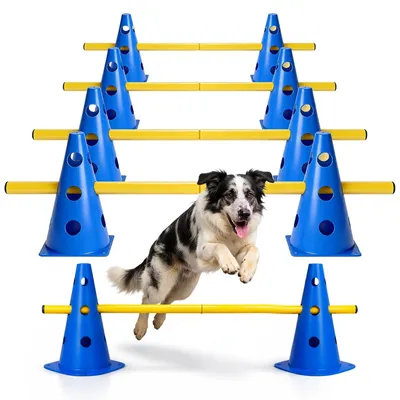 Agility Steckhürdenset 23 cm, 10-teilig, blau