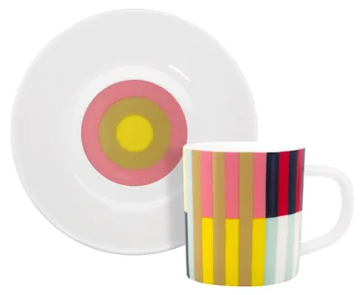 Espressotasse mit Untertasse Havana, Fine Bone China, 80 ml, bunt