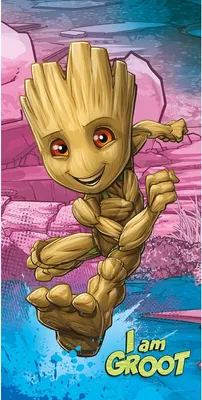 Zdjęcie produktu dla JERRY FABRICS Groot I am Groot bawełna - frotte, 70/140 cm