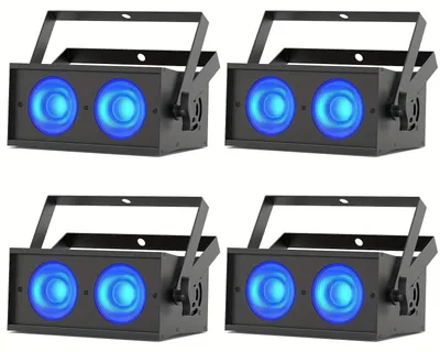 Image de 4 projecteurs LED Mini RGBW COB - Spots LED - Éclairage pour fêtes - Éclairage pour DJ - Éclairage événementiel