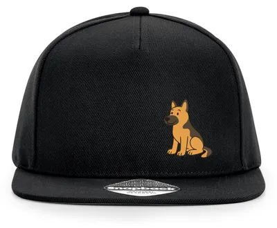 Produktbild von Huuraa Cappy Mütze Deutscher Schäferhund Schäfi Comic Black Polyester Snapback Kappe Geschenkidee