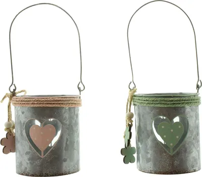Produktbild von Windlicht "Pünktchen", 2er Set 7 x 6 cm