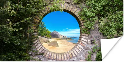 Produktbild von MuchoWow® Poster Sommer - Strand - Aussicht - Tropisch 40x20 cm - Poster für die Wand - Poster Schlafzimmer