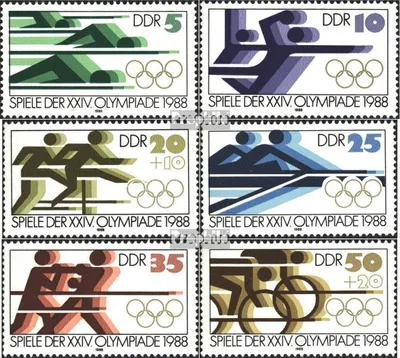 Produktbild von Briefmarken DDR 1988 Mi 3183-3188 (kompl.Ausg.) FDC Olympische Sommerspiele