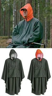 Produktbild von Pinewood 9163 Regenponcho Poncho Gustav grün / orange