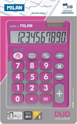 Obrázok produktu pre Milan Duo, Desktop, Jednoduchá kalkulačka, 10 číslica/číslic, Batéria / solárny, Ružová