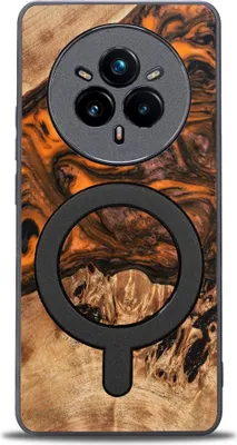 Image de Bewood Housse unique pour Realme 14 Pro Plus 5G - Orange avec MagSafe