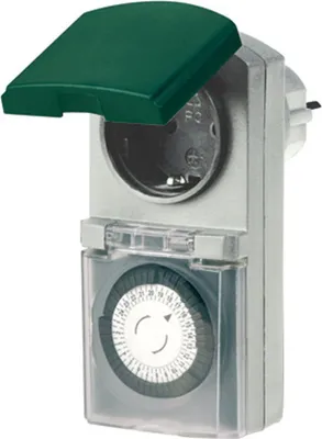 Produktbild von REV Ritter 0025700409 Z-Uhr mechanisch Tag IP44, grau / grün