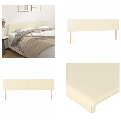 Image de vidaXL Têtes de lit 2 pcs. Creme 100x5x78/88 cm similicuir - Tête de lit - Têtes de lit - Tête de lit