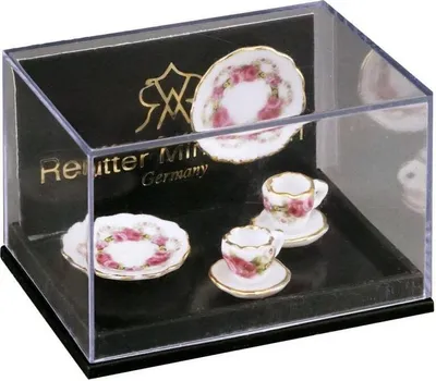 Zdjęcie produktu dla 2-częściowy zestaw do kawy „Rosenband” – zestaw uzupełniający z miniaturową porcelaną