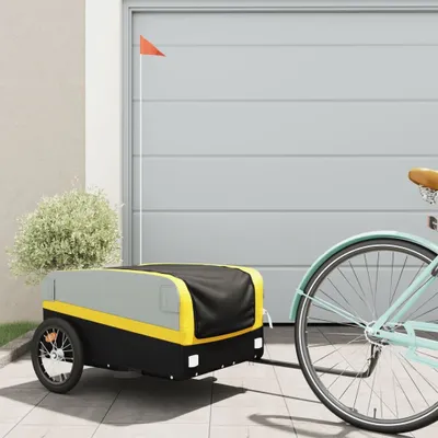 Produktbild von Cloris Designermöbel Fahrradanhänger Schwarz und Gelb 45 kg Eisen 2024 Neu