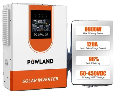Zdjęcie produktu dla Hybrydowy falownik solarny, czysta sinusoida, technologia MPPT, model SMS-7KW-Wifi-P