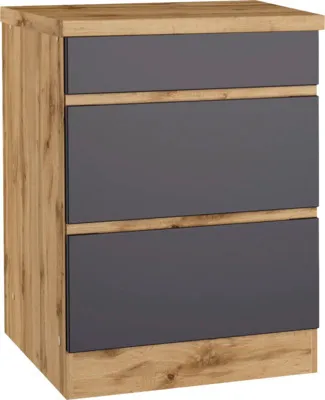 Produktbild von Held Möbel Auszugunterschrank PISA BxTxH 60 x 60 x 86 cm grau matt zerlegt 451.2.6311