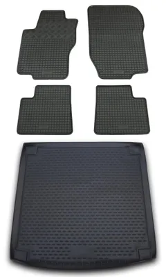 Produktbild von Gummi Kofferraumwanne + Fußmatten Set für Mercedes M W164, Bj. 3/2005-6/2011
