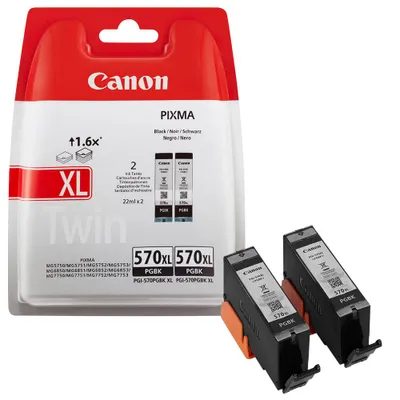 Image de Canon PGI-570PGBK XL Twin Pack - pack de 2 - 22 ml