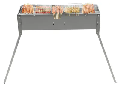 Produktbild von Tragbarer Grill – Faltbarer Holzkohlegrill für den Außenbereich – 60 x 18 x 65 cm