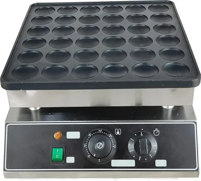 Immagine prodotto di Macchina per pancake - Apparecchio elettrico da tavolo - 36 teglie - Ghisa con rivestimento antiaderente - 1 kW - Controllo della temperatura 50-300 °C - Per uso domestico e bar