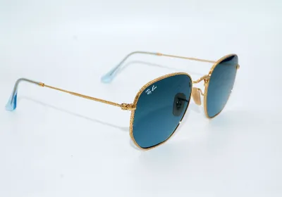 Produktbild von Ray-Ban HEXAGONAL FLAT LENSES, Erwachsener, Uni, Hexagonal, Gold, Nicht-polarisierte Linse, Edelstahl