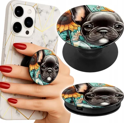 Obrázek produktu pro Držák telefonu na prst Popsocket/Bulldog Love Sunflowers