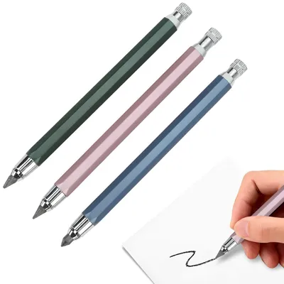 Immagine prodotto di Matite a grafite da 5,6 mm, sistema a meccanismo, set da 3 pezzi, colore: blu, rosa, verde