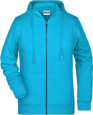 Produktbild von Sweat-Jacke mit Kapuze und Reißverschluss turquoise, Gr. 3XL