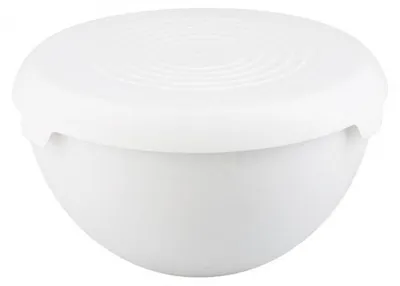 Produktbild von Praktische Küchenschüssel / Plastikschüssel mit Deckel PRACTIC BÄLLE WEISS 1,5 l