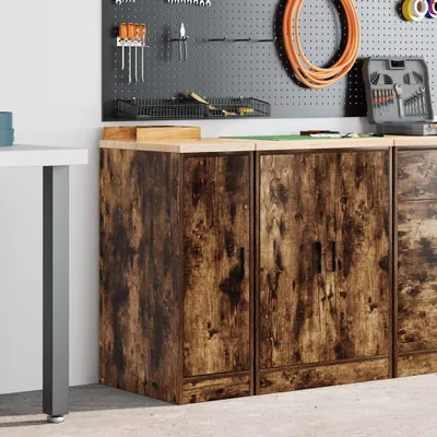 Obrázek produktu pro vidaXL Garážová skříň kouřový dub masiv borovice