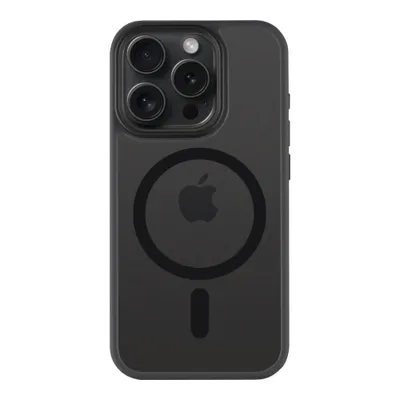 The back of an iPhone case with the Apple logo and MagSafe ring visible.