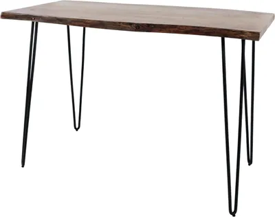 Obrázok produktu pre FURNLUX Jedálenský stôl Avola Brown And Black 132 cm / Hlavná farba: hnedá / Rozmery: 132 x 92 x 71 cm