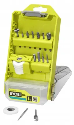 Image de RYOBI - Kit de 16 pièces pour la sculpture et la gravure - RAR100K-16