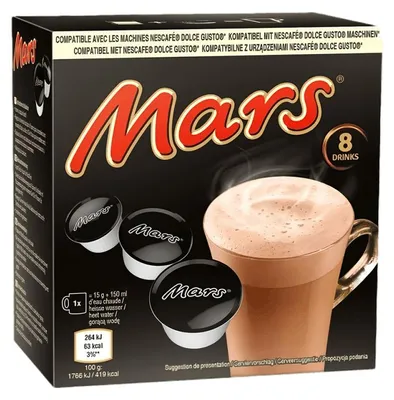 Produktbild von Heiße Schokolade Kapseln kompatibel mit NESCAFÉ® Dolce Gusto® Mars, 8 Stk.