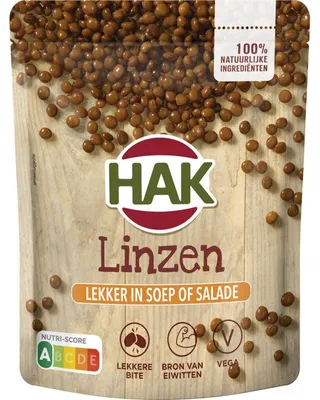 Imagen del producto de Hak Lentejas 205g – Lentejas precocidas de alta calidad para comidas rápidas