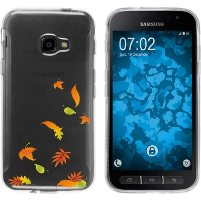 Produktbild von PhoneNatic Case kompatibel mit Samsung Galaxy Xcover 4 / 4s Silikon-Hülle Herbst Blätter/Leaves M1