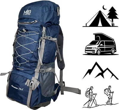 Produktbild von PROFI Wanderrucksack Trackingrucksack Tasche mit Rückenbelüftung Blau