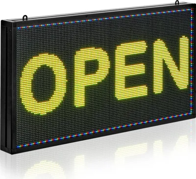 Produktbild von VEVOR programmierbare LED Zeichen P10 Vollfarbe flexibles digitales Scrolling Panel, DIY Anzeigetafel mit benutzerdefiniertem Textmuster und GIF & Bluetooth App Steuerung (670 x 350 x 55 mm)VEVOR programmierbare LED Zeichen P10 Vollfarbe flexibles digitales Scrolling Panel, DIY Anzeigetafel mit benutzerdefiniertem Textmuster und GIF & Bluetooth App Steuerung (670 x 350 x 55 mm)VEVOR programmierbare LED Zeichen P10 Vollfarbe flexibles digitales Scrolling Panel, DIY Anzeigetafel mit benutzerdefiniertem Textmu