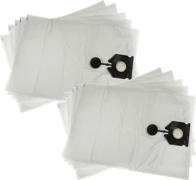 Produktbild von vhbw 10x Staubbeutel kompatibel mit Kärcher NT 30/1 Tact Te M, Ap Te L, Ap L, Tact Te L, Tact L Staubsauger - 35,1cm x 34,9cm Weiß