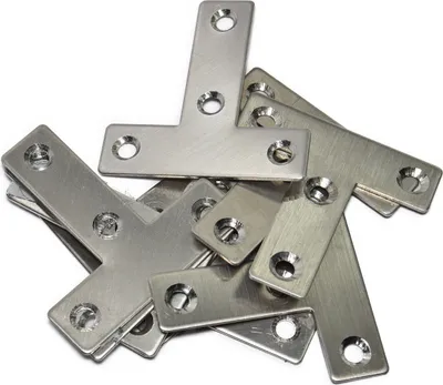 Produktbild von Edelstahl T-Verbinder 50x50x14mm (VE 10 Stück) Lochwinkel Montagewinkel Möbelbefestigung