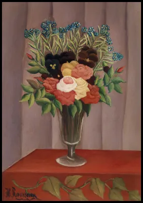 Zdjęcie produktu dla Plakat 70x100cm Bouquet of Flowers 2, Rousseau Vintage do Salonu